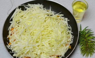 Col·loqueu la col tallada finament en una paella.