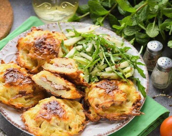 Potatispannkakor i ugnen