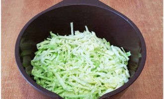 Bắp cải trắng thái nhỏ.