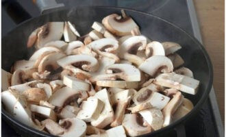 Lägg i en stekpanna med vegetabilisk olja.