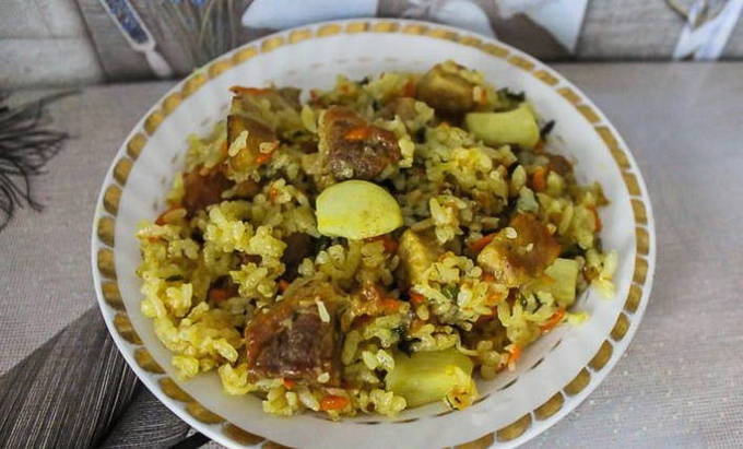 Fläsk pilaff