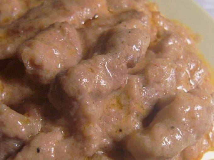 Klassieke varkensstroganoff